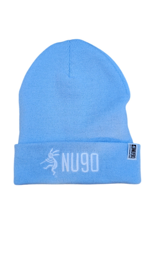 Beanie NU90 Niebieska / Białe Logo